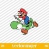 Super Mario Riding Yoshi SVG