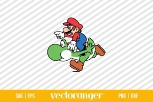 Super Mario Riding Yoshi SVG