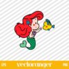 Ariel And Flounder Little Mermaid SVG
