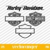 Blank Harley Davidson Logo SVG
