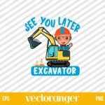 Blippi See You Later Excavator SVG