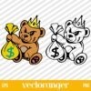 Gangster Teddy Bear SVG