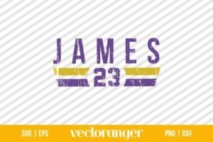 Lebron James 23 Los Angeles Lakers SVG