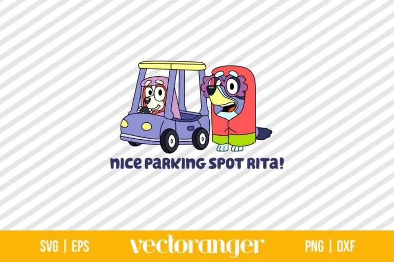 Nice Parking Spot Rita Bluey SVG | Vectoranger