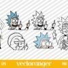 Rick And Morty Flipping Off SVG