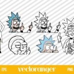 Rick And Morty Flipping Off SVG