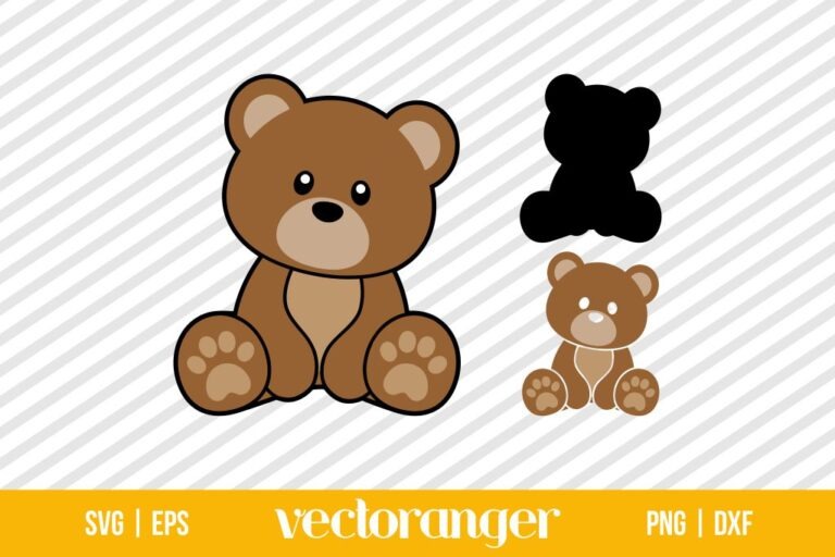 Teddy Bear Layered SVG | Vectoranger