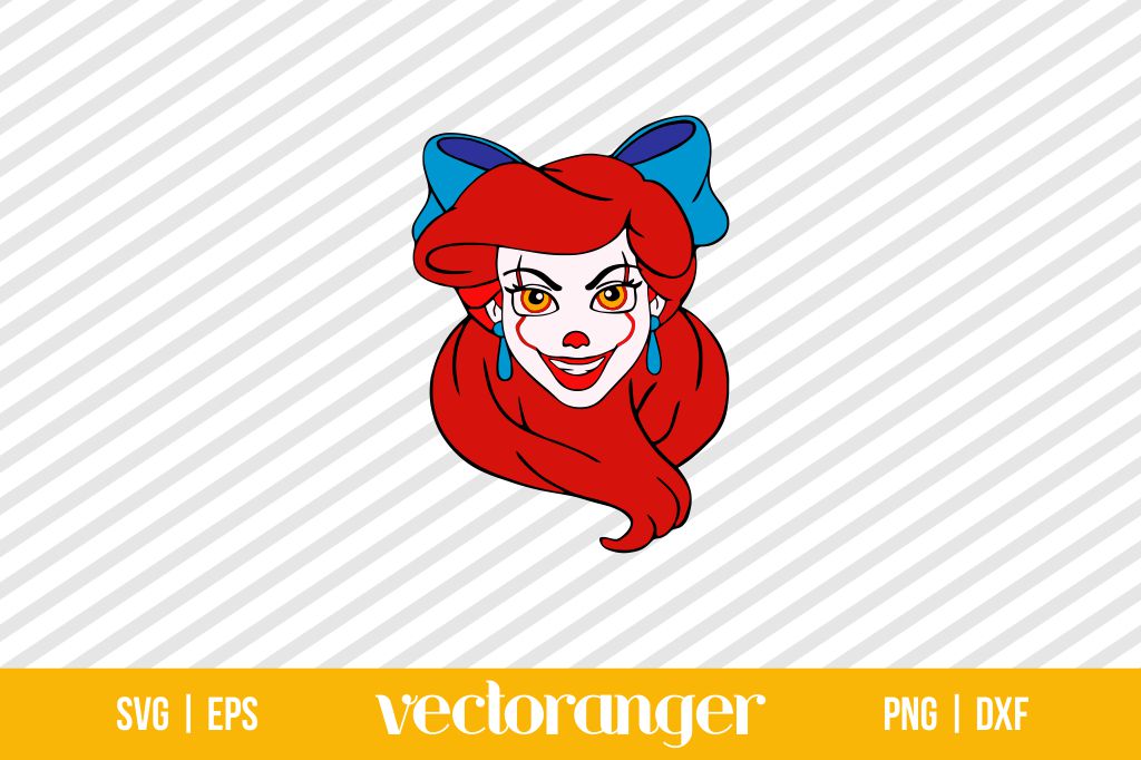 Ariel Cosplay Pennywise SVG