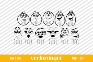 M&M Faces SVG