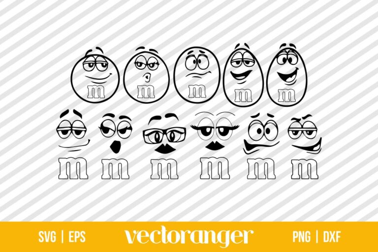 M M Faces SVG Bundle Vectoranger
