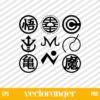 Anime Kanjis and Symbols SVG