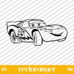 Lightning McQueen Outline SVG