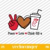 Peace Love Chick Fil A SVG