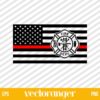 Firefighter American Flag SVG