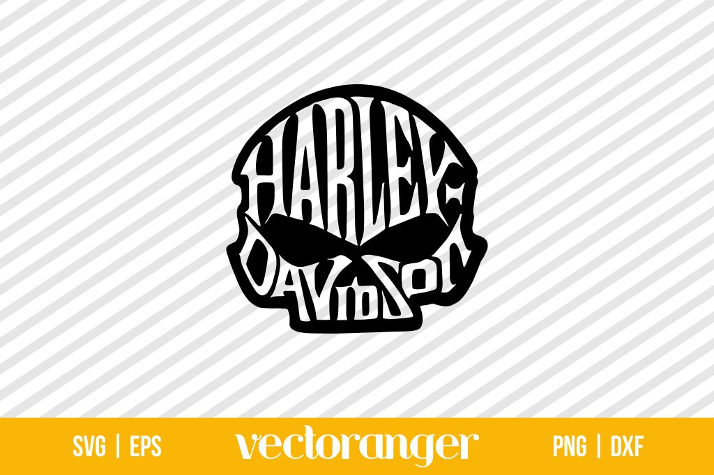 Harley Davidson Skull SVG