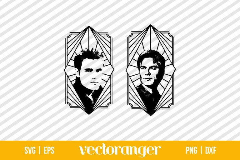 Salvatore Brothers Vampire Diaries SVG | Vectoranger