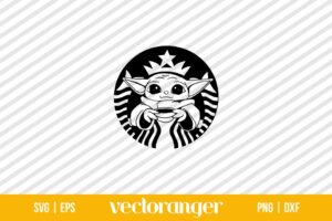 Baby Yoda Starbucks SVG