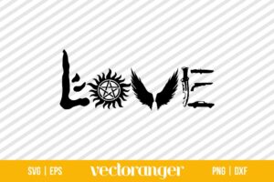 LOVE Inspired by Supernatural SVG