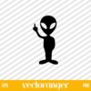 Alien SVG Flipping Off Middle Finger Alien