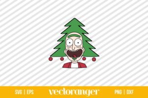 Rick Christmas Tree SVG Vector