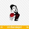Selena Quintanilla With Flower Rose SVG