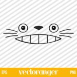 Totoro Face SVG Outline