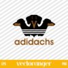 Adidas Parody Dachshund SVG