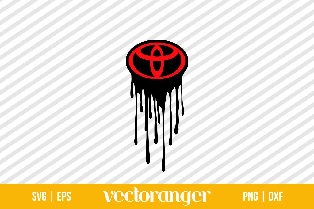 Toyota Logo Blood Drip SVG