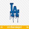 Los Angeles Dodgers Logo Drip SVG
