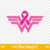 Wonder Woman Breast Logo Cancer SVG