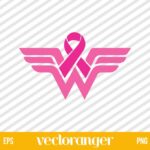 Wonder Woman Breast Logo Cancer SVG