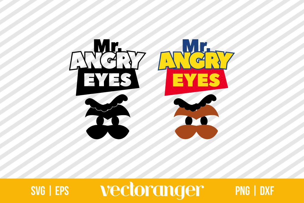 Mr Angry Eyes SVG