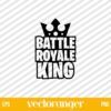 Battle Royale Birthday Cake Topper King SVG