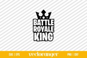 Battle Royale Birthday Cake Topper King SVG