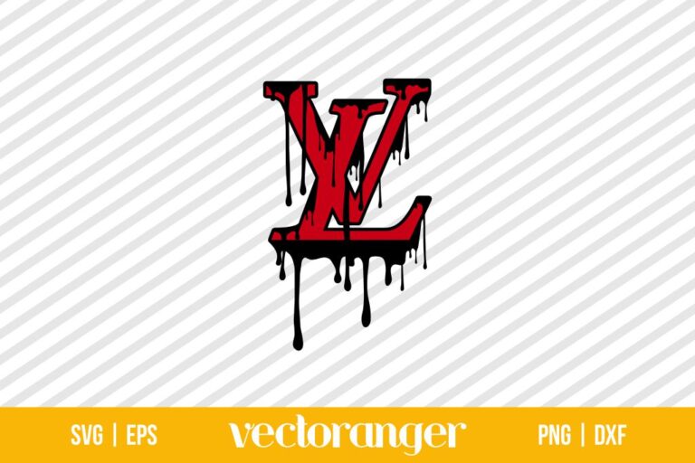 Louis Vuitton Logo Drip SVG | Vectoranger