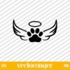 Paw Print With Wings SVG