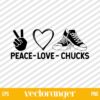 Peace Love Chucks SVG