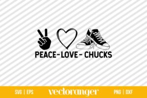 Peace Love Chucks SVG