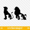 Simba and Nala Lion King SVG
