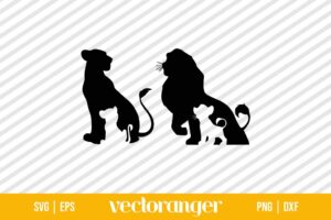 Simba and Nala Lion King SVG