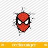 Spiderman Face Mask SVG