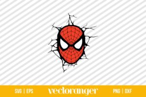 Spiderman Face Mask SVG