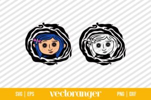 Coraline Button Eyes SVG