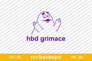 HBD Grimace McDonalds SVG