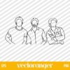 Jonas Brothers Band SVG Outline Drawing Jonas Brothers SVG