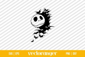 Halloween Jack Skellington With Bat SVG