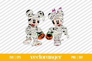 Mickey Minnie Mummy Halloween SVG