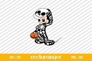 Mickey Skeleton Halloween SVG