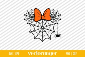 Spider Web Minnie Ears halloween SVG