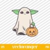 Star Wars Baby Yoda Ghost SVG